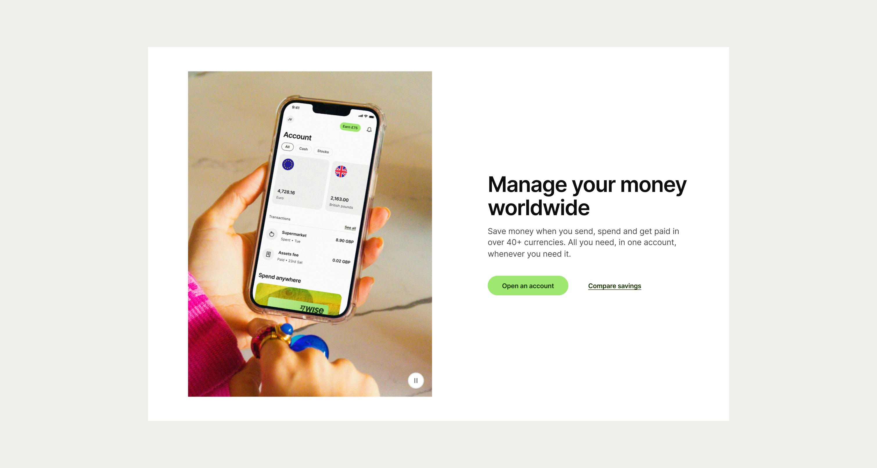 An image of the Feature Section Single pattern