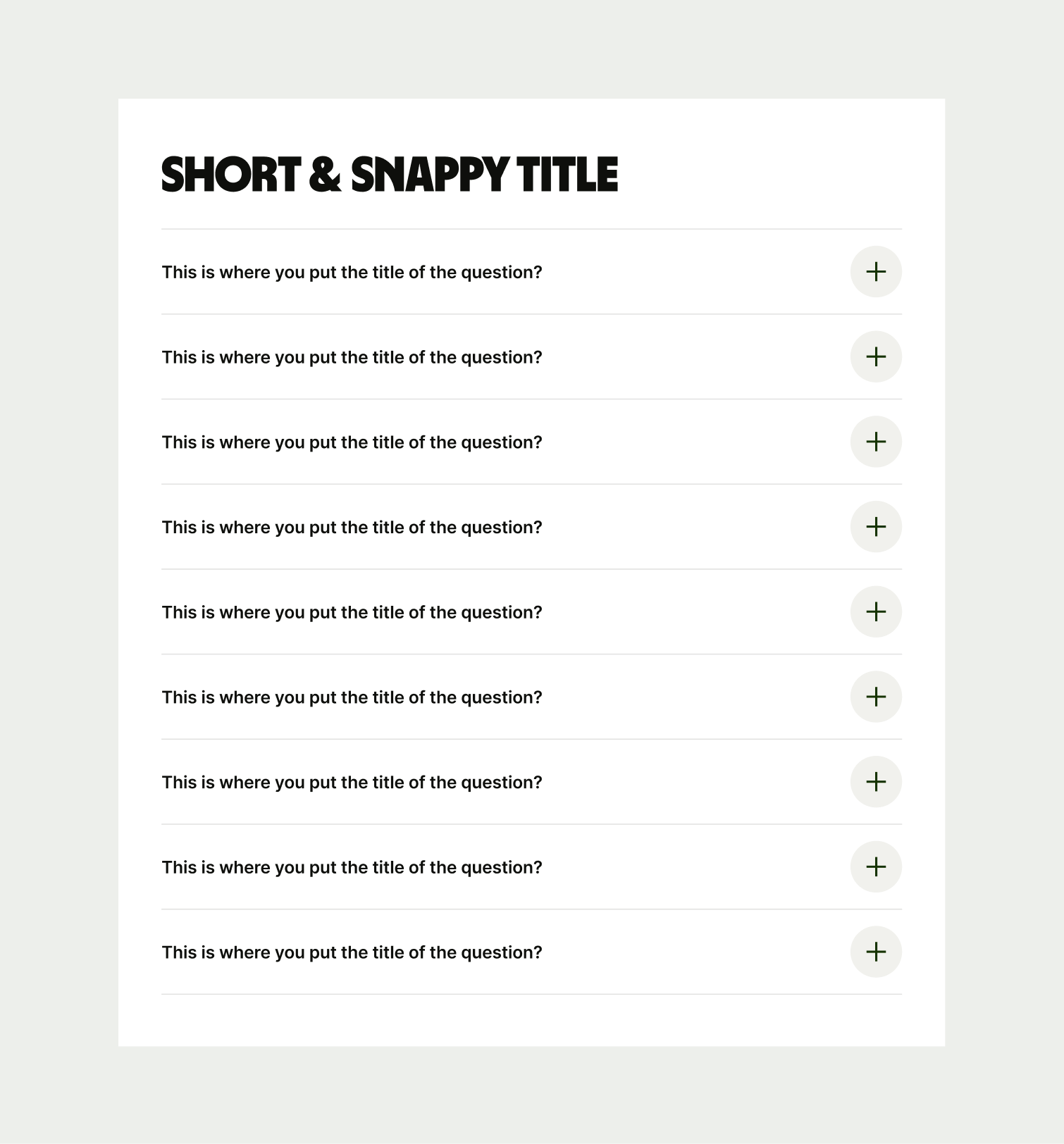 Accordion pattern with correct UX
