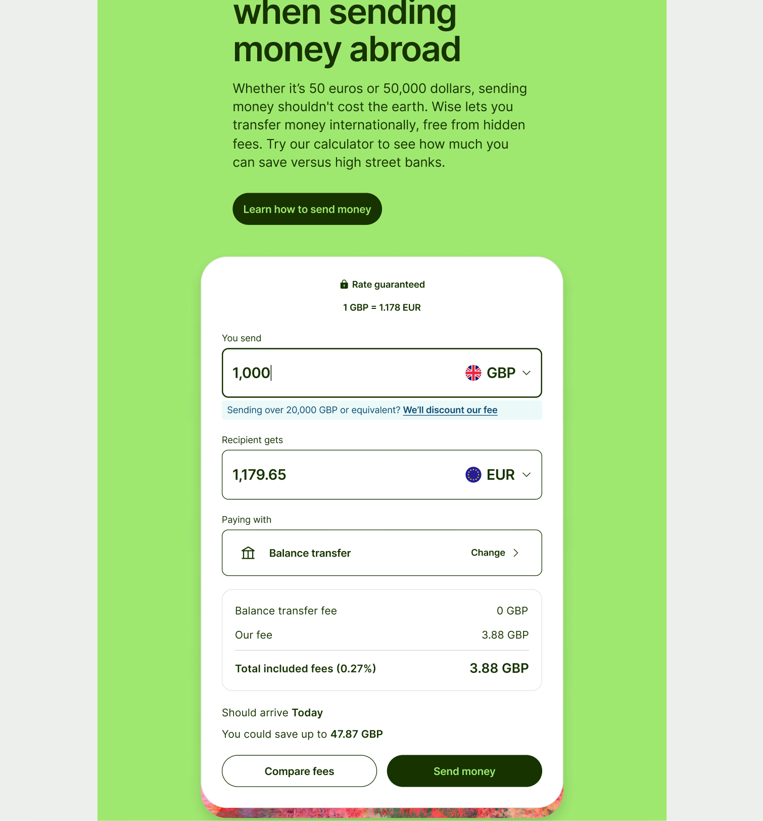 Feature Section Interactive pattern on tablet