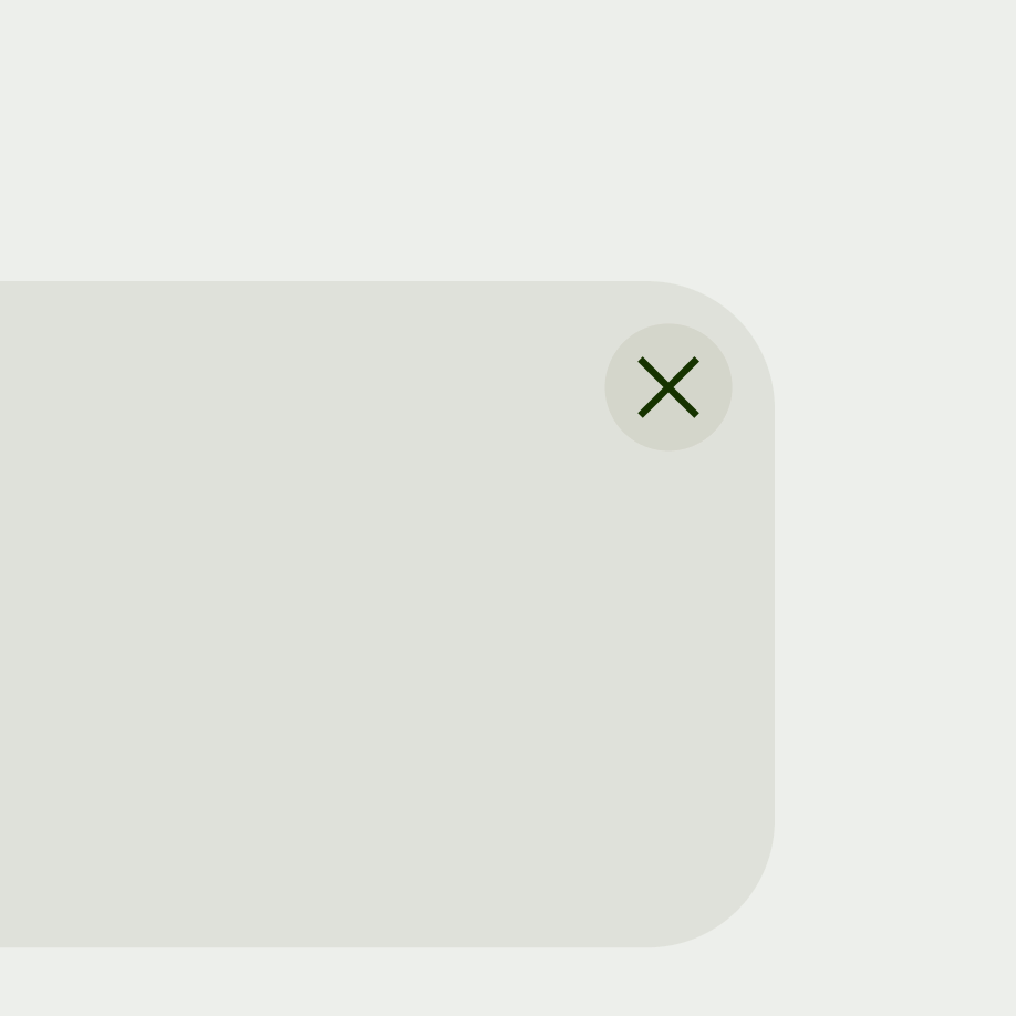 Card with cross for dismiss