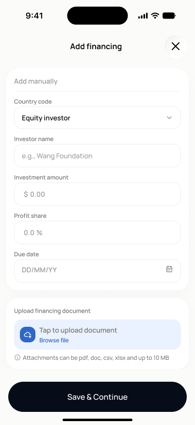 Add Equity Investor / Fund