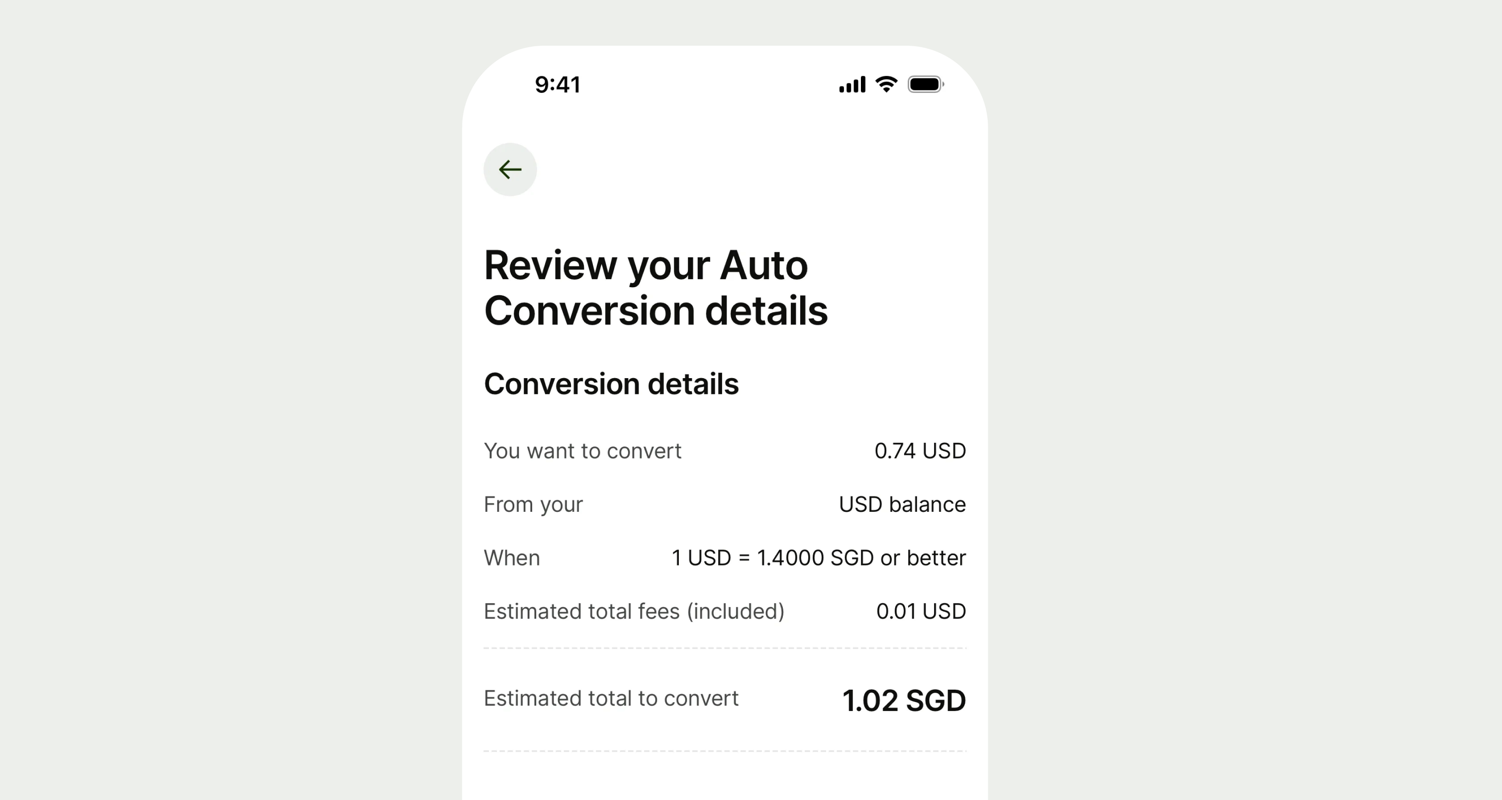 Content divider in auto conversion detail review