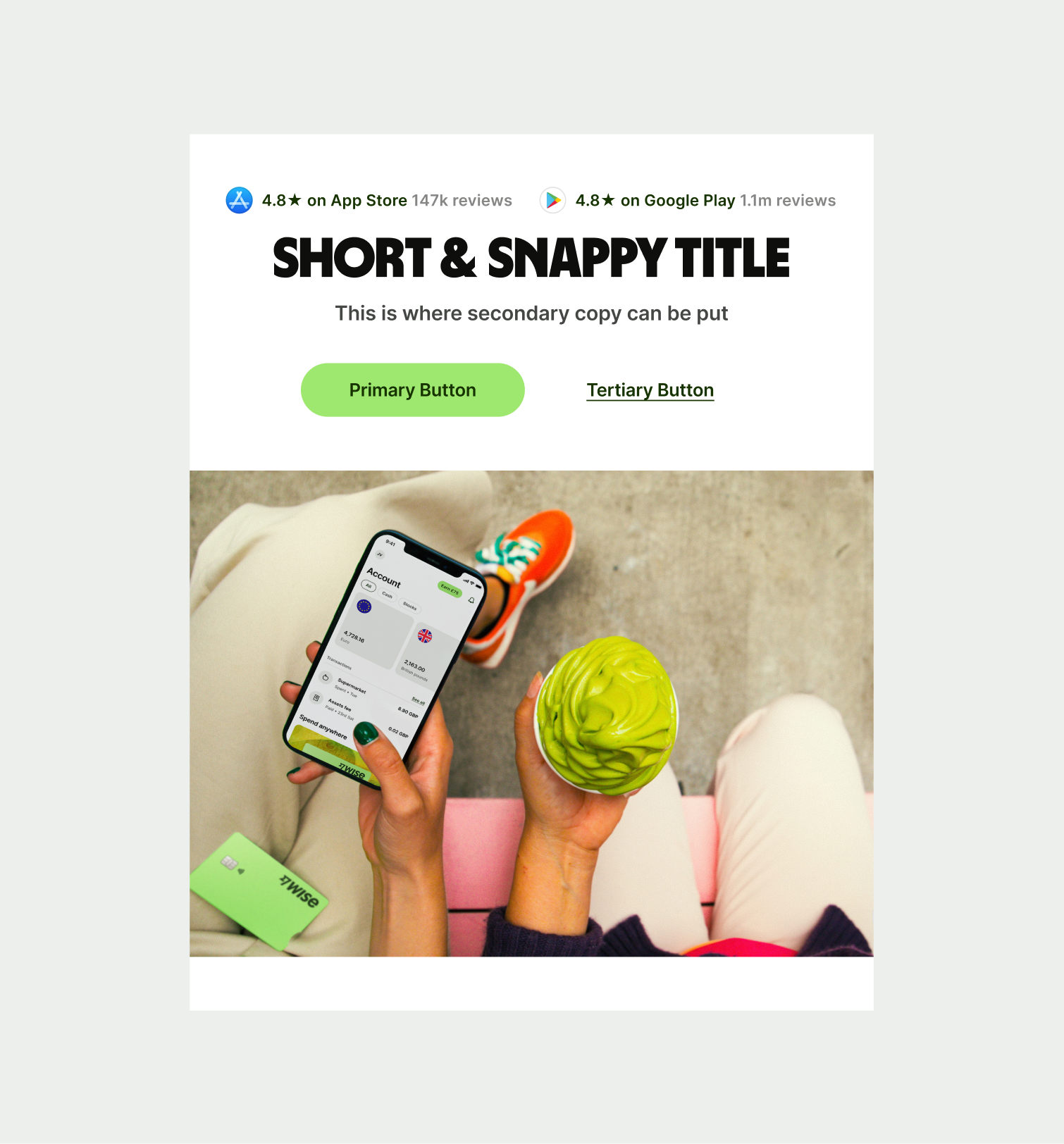 Hero Large pattern on tablet