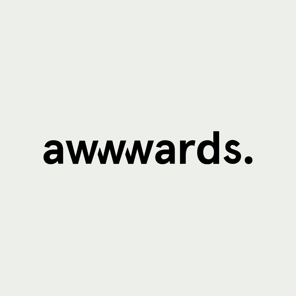 awwwards logo on a gray background