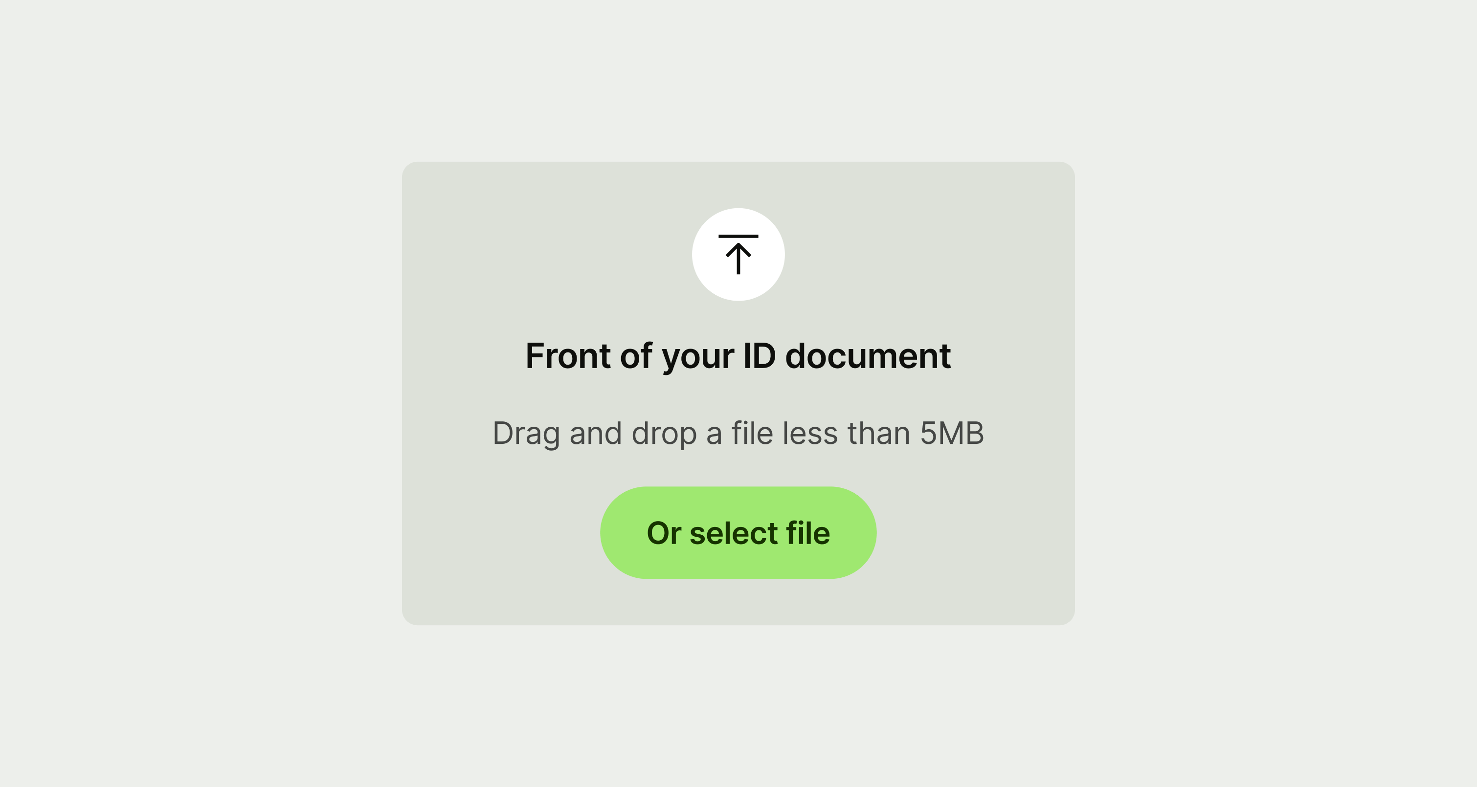 Upload component.