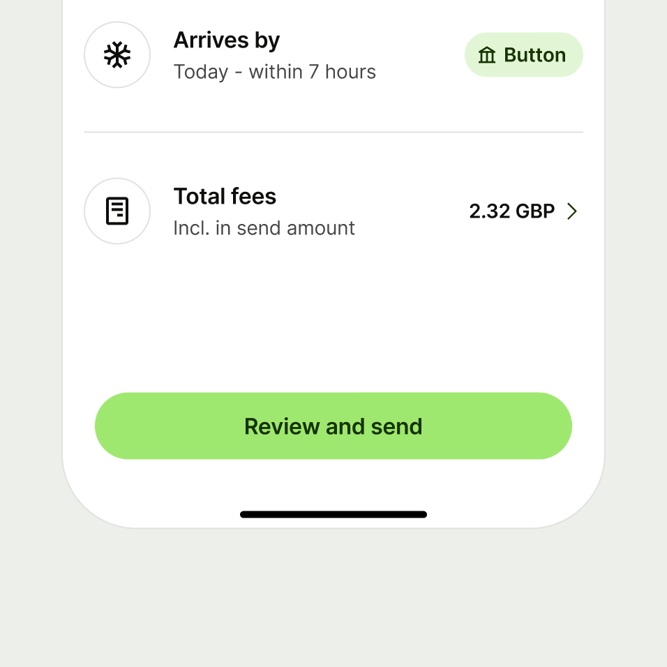 Button used as footer