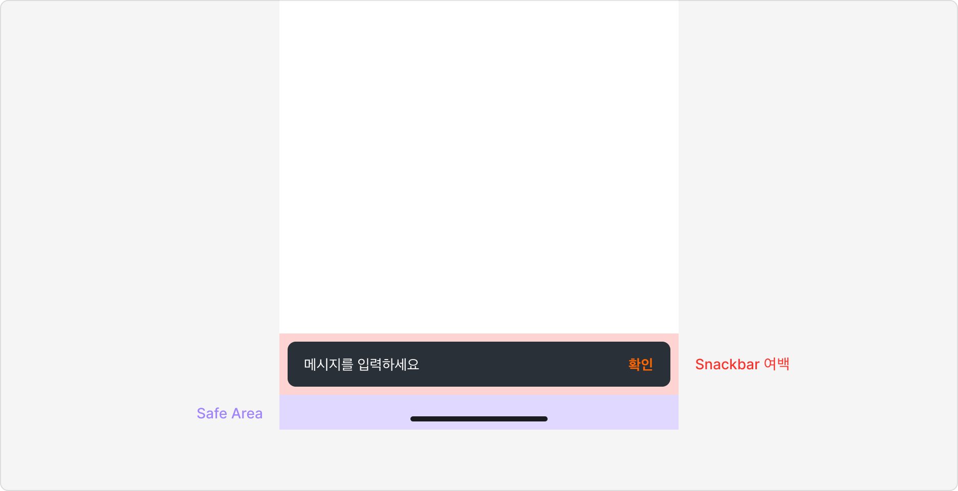 Snackbar 위치와 레이아웃 - Safe Area