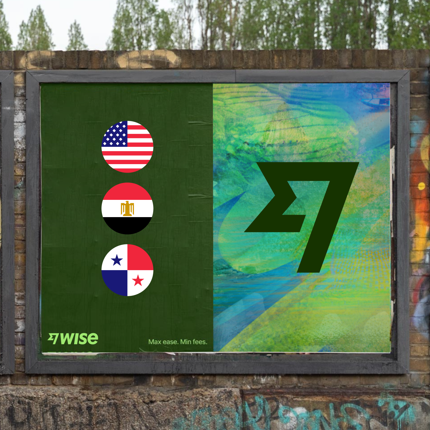 A poster showing Wise flags.