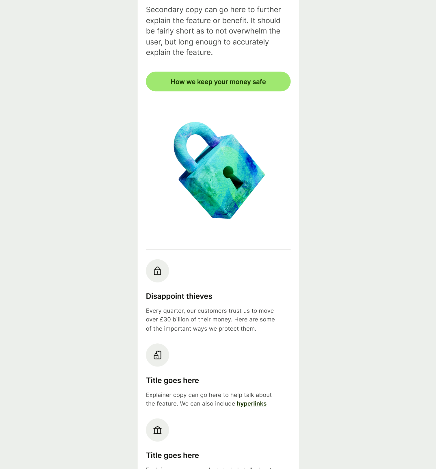 Highlight Trust pattern on mobile