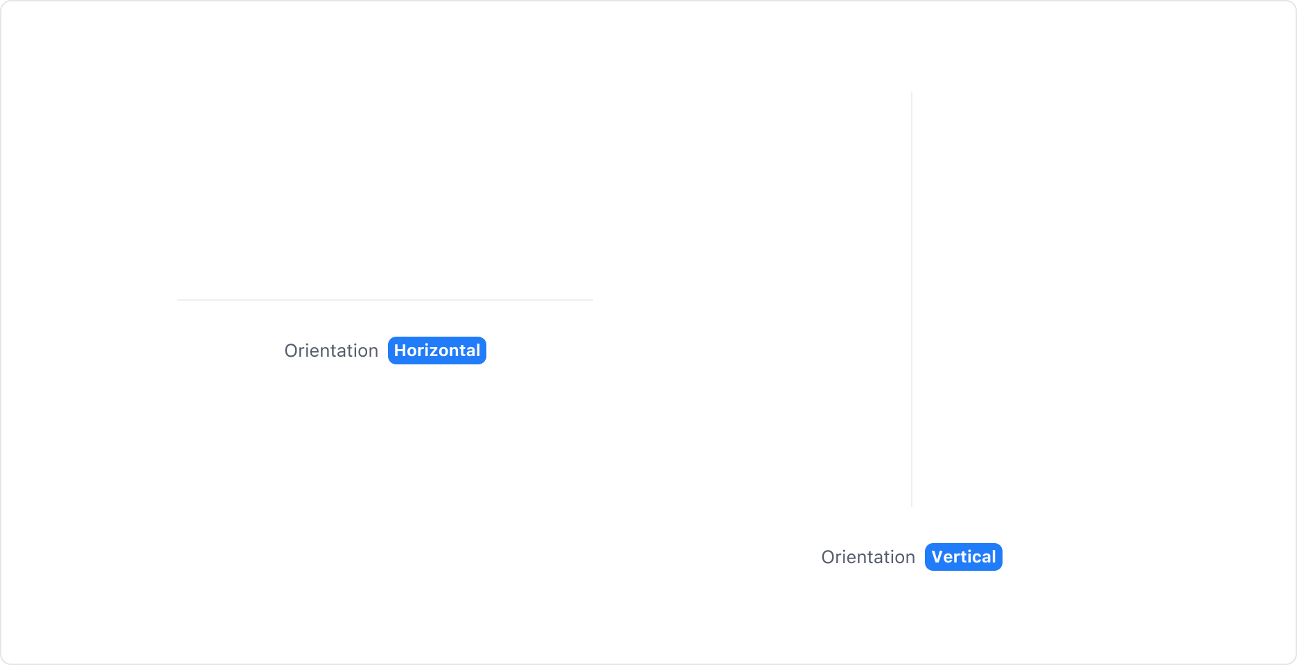 Divider의 Orientation Property - Horizontal, Vertical