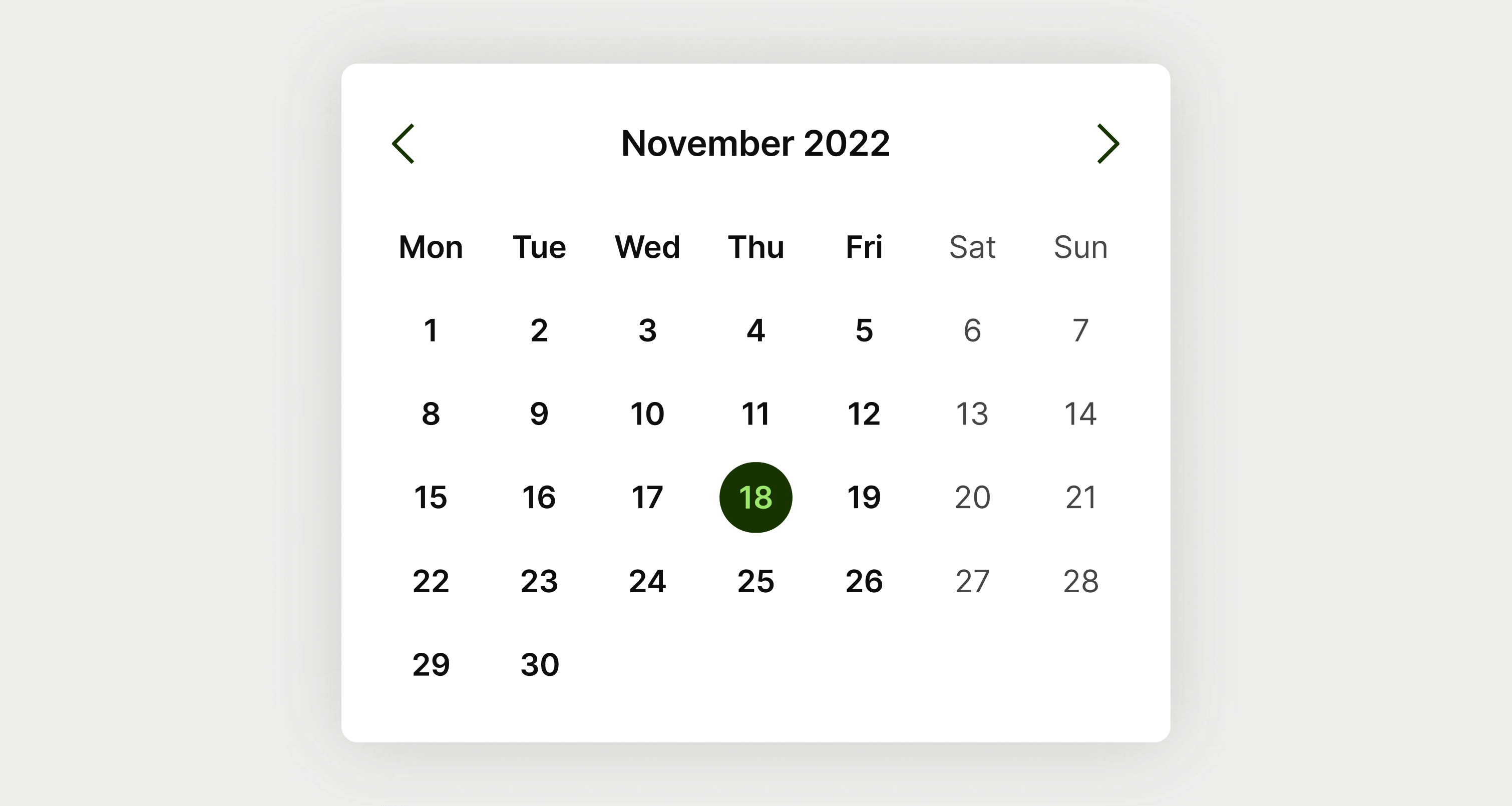 Date picker component