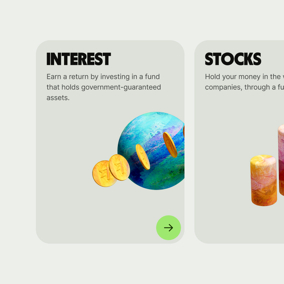 Cards aligned next to one another