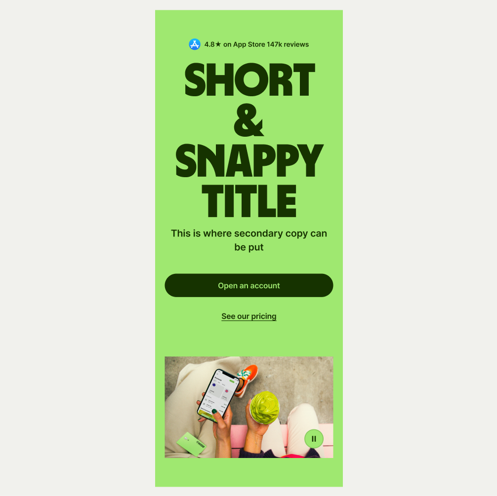 Heron Large pattern in Bright Green theme