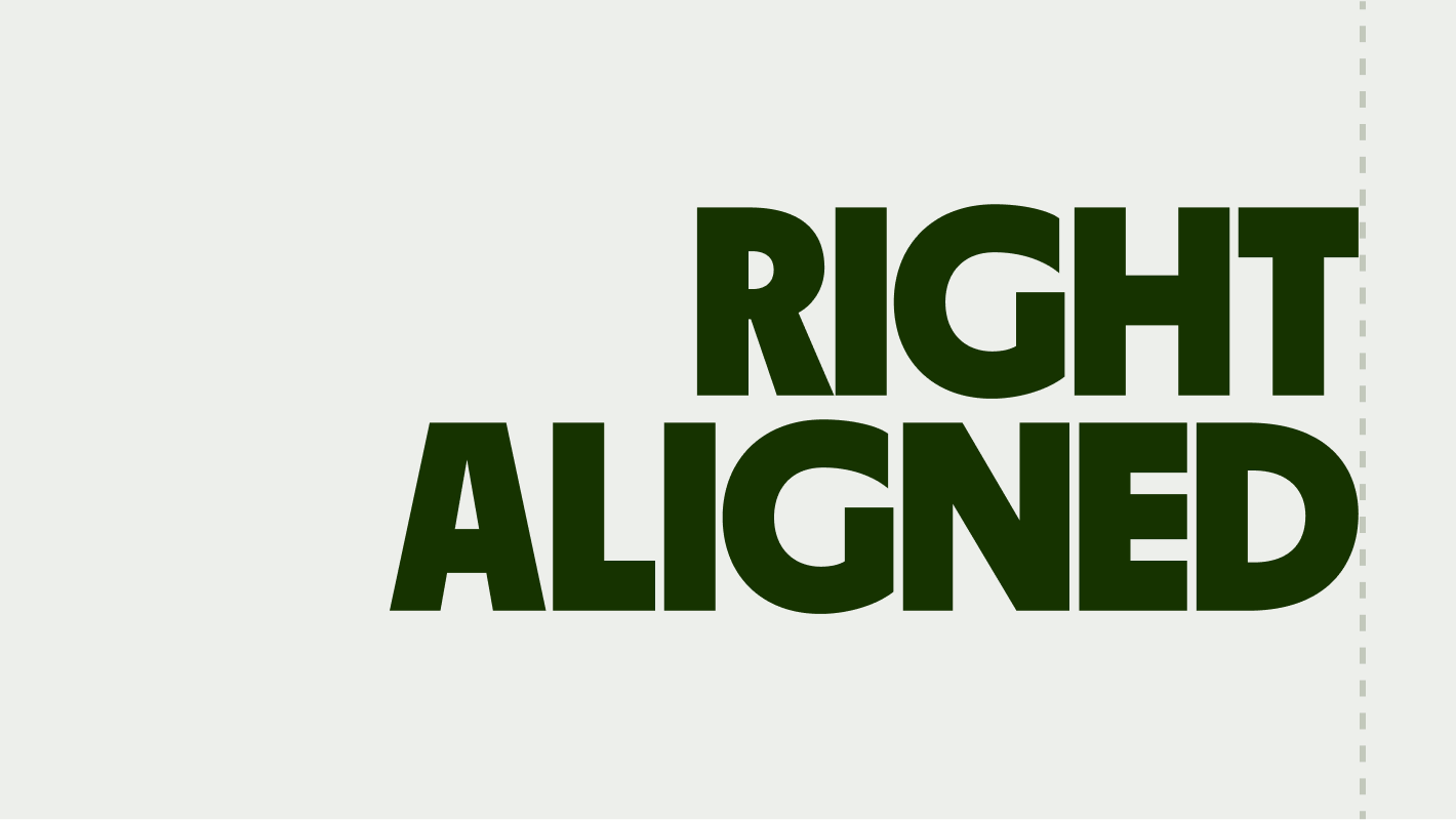 Text which is right-aligned.