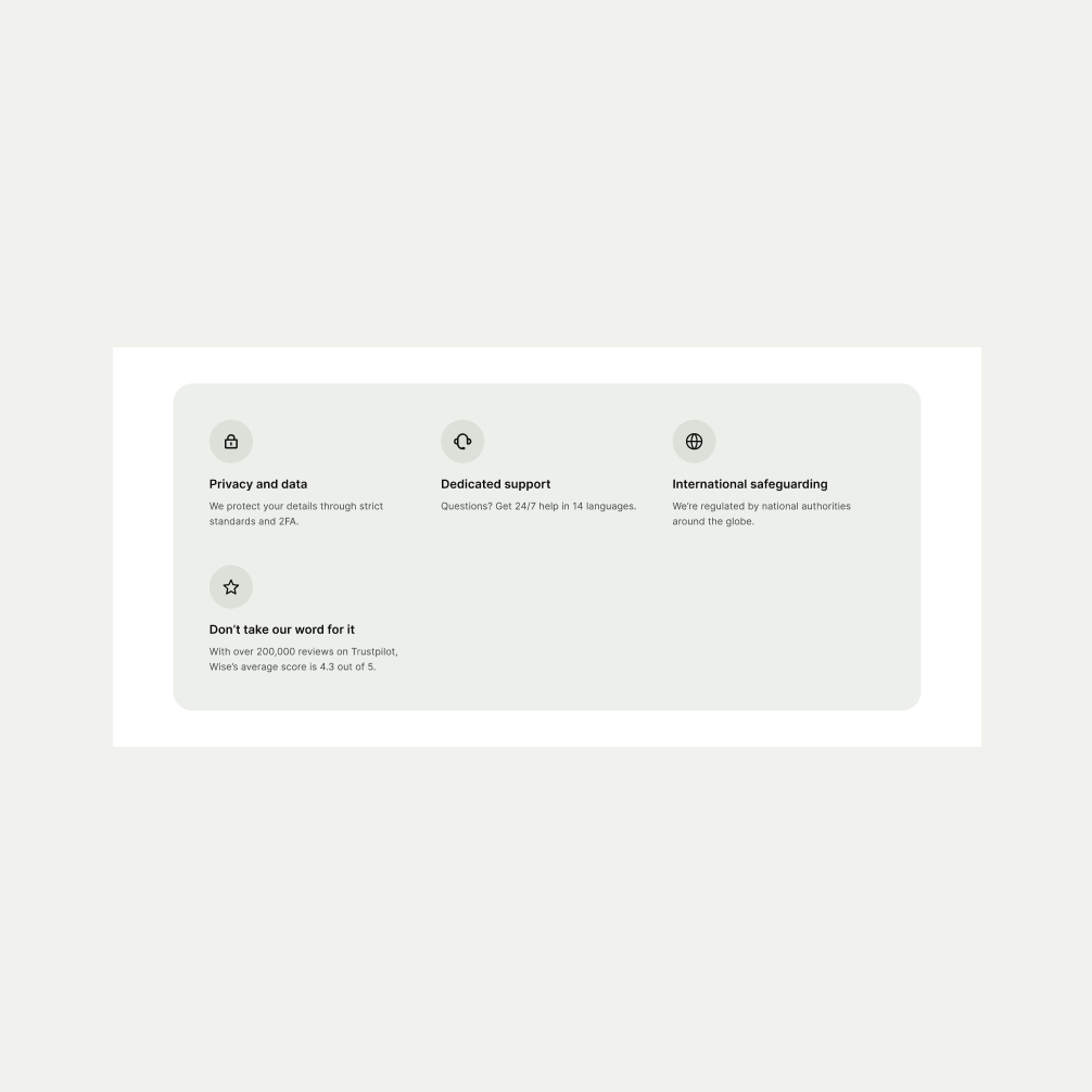 Icon List pattern in its middle state