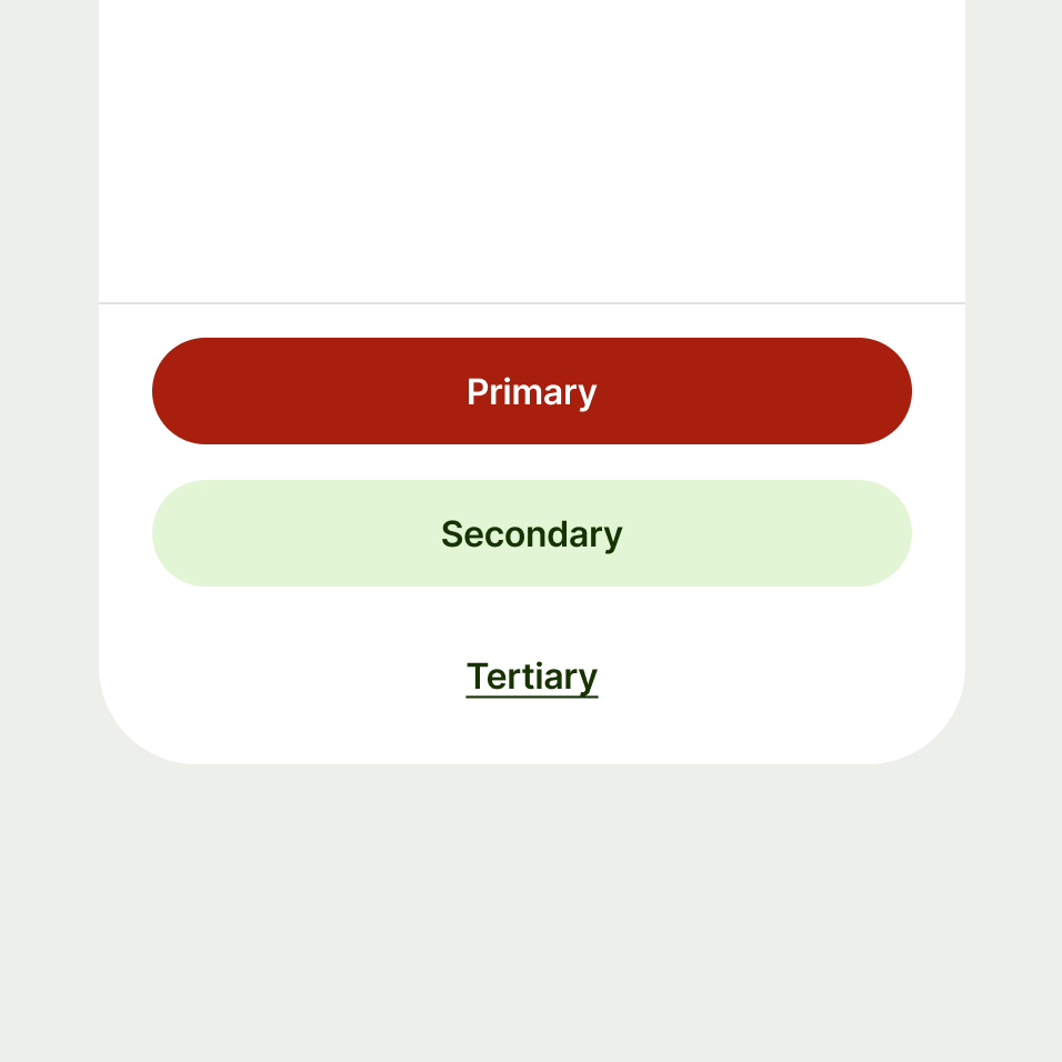 Secondary button paired with negative 