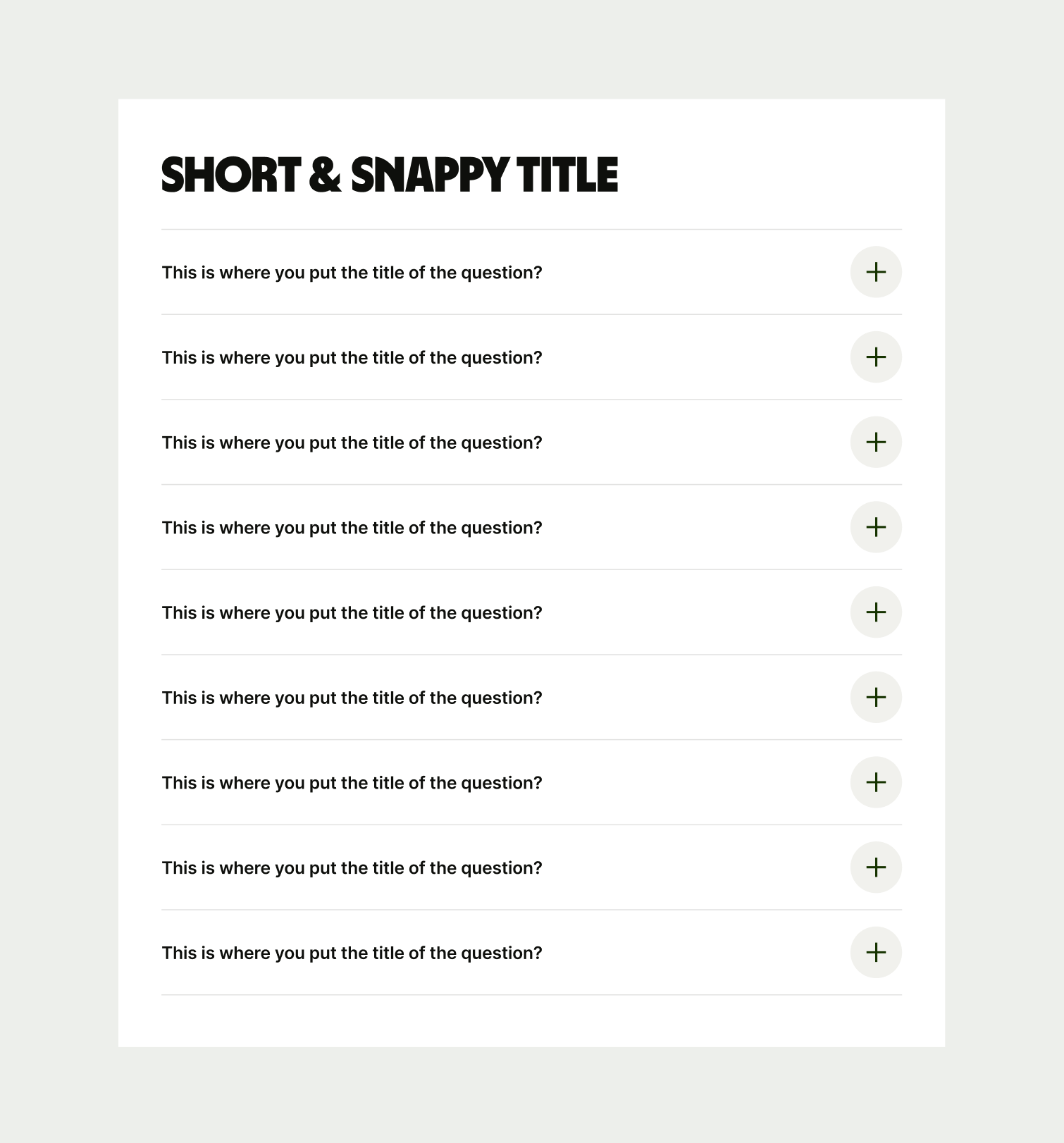 Accordion pattern on tablet