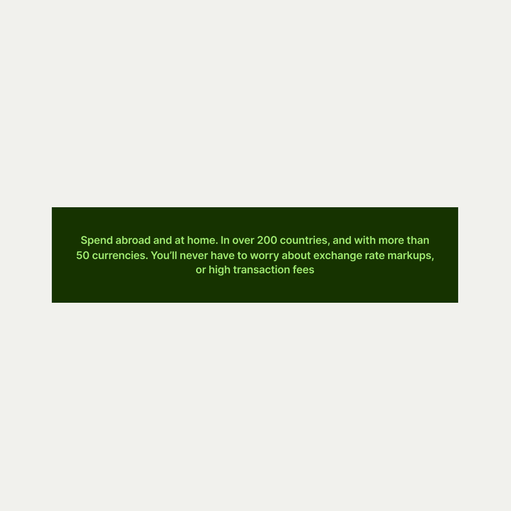 Text Intro pattern in Forest Green theme