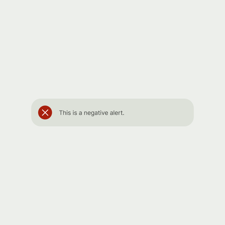 A negative alert